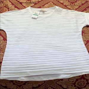 White Michael Kors shirt with slits on shoulders